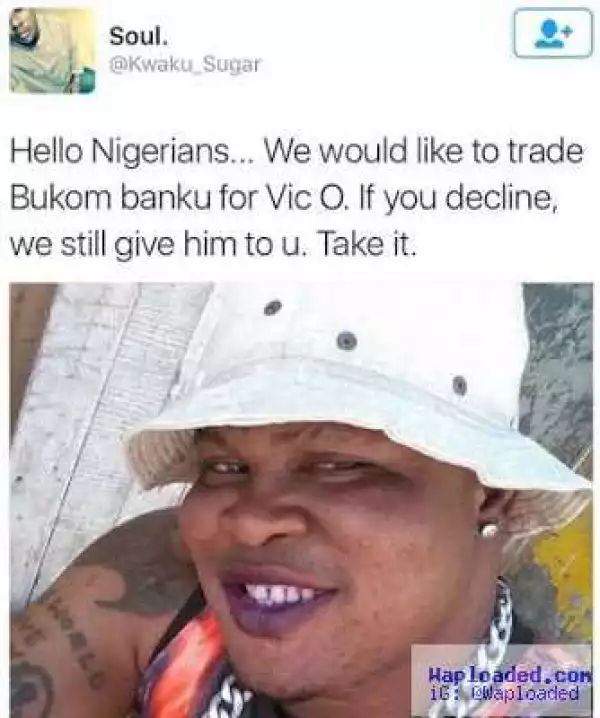 Lool! Ghana wants to trade Bukom Banku for Vic O